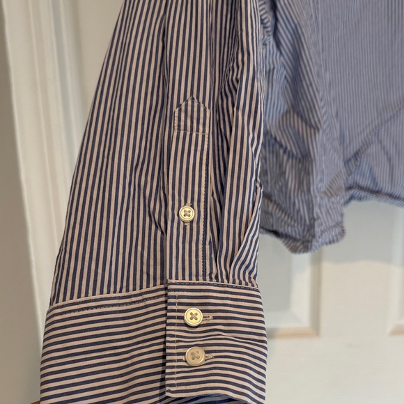 H&M Navy and White Striped Shirt - Picture 5 of 9
